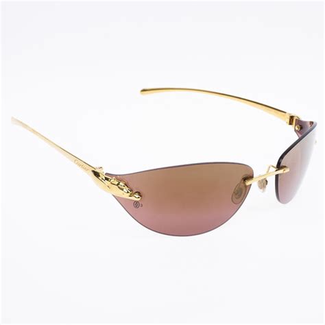 panthere de cartier sunglasses replica|cartier panthere rimless sunglasses.